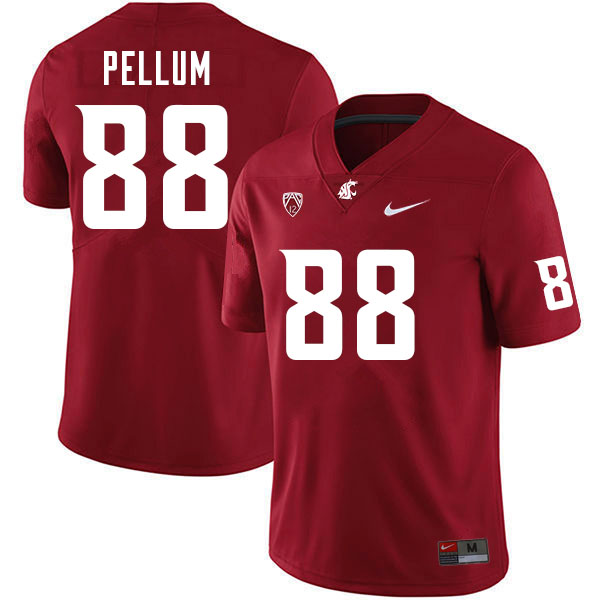 Men #88 Cedrick Pellum Washington Cougars College Football Jerseys Sale-Crimson